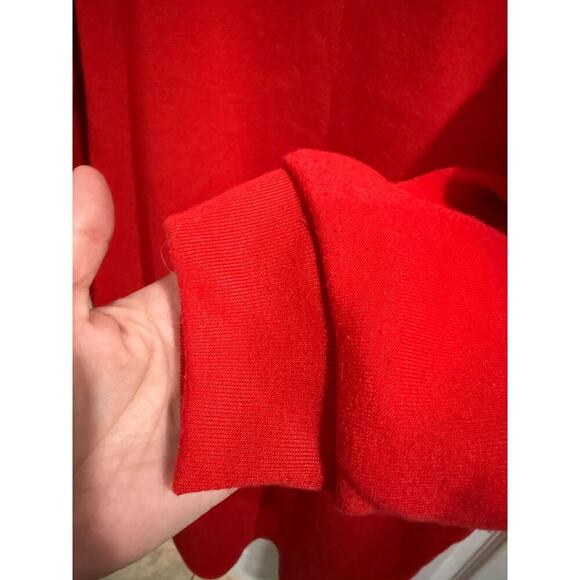 VTG Claudia Barnes Christmas Cat Candy Cane Sweatshirt Gown Sleep Dress - Picture 5 of 6